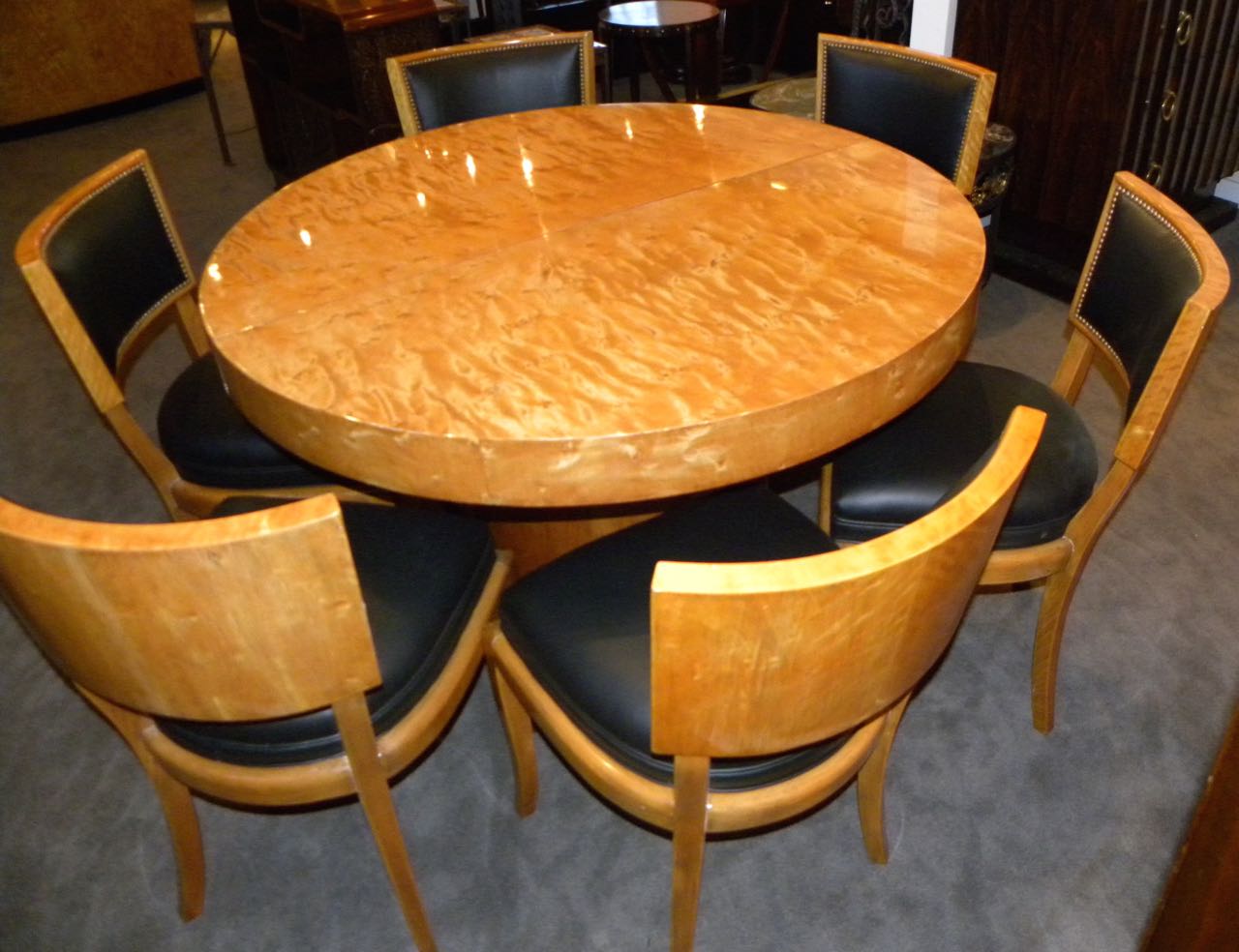 Art Deco Round Mid Century Dining table and chairs
