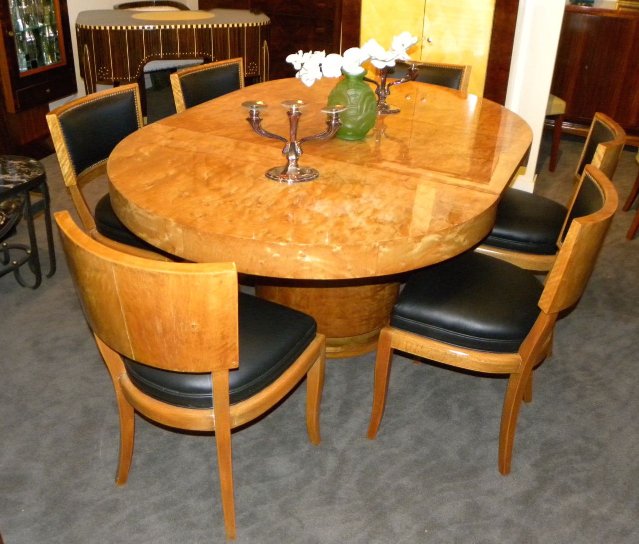 Art Deco Round Mid Century Dining table and chairs