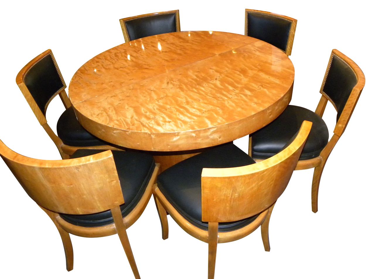 Art Deco Round Mid Century Dining Table And Chairs Dining Room Art Deco Collection