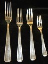 Classic Art Deco Complete Set of Silverware In fitted box forks