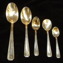 Classic Art Deco Complete Set of Silverware In fitted box spoons