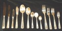 Classic Art Deco Complete Set of Silverware In fitted box service for 12