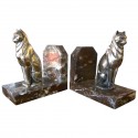 Cubist Cats Bookends French 1930's