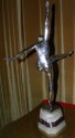 French Silver Bronze Art Deco Dancer