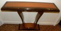 Two-tone Art Deco wood console entry table