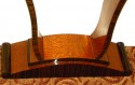 Two-tone Art Deco wood console entry table  base detail