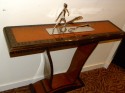 Two-tone Art Deco wood console entry t