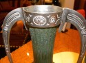 Art Nouveau Loetz Glass Vase with Metalworklo detail
