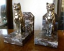 Cubist Cats Bookends French 1930's