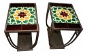 Vintage Art Deco Tile and Iron Occasional Tables