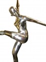 French Silver Bronze Art Deco Dancer