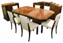 French Art Deco Dinning Suite Exotic Wood