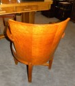 Original Art Deco Swivel Oak Desk Chair back