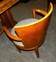 Original Art Deco Swivel Oak Desk Chair back
