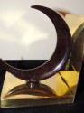 Chase Crescent Moon Bakelite and Brass Bookends