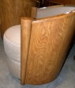 Art Deco Swivel Club Chairs Wood Frame