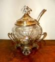 Art Nouveau WMF Silver and Glass Punch Bowl