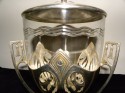 Art Nouveau Silver Topped Glass Urn