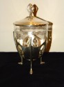 Art Nouveau Silver Topped Glass Urn