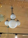 
Iron Chandelier with Pressed Glass Globes
