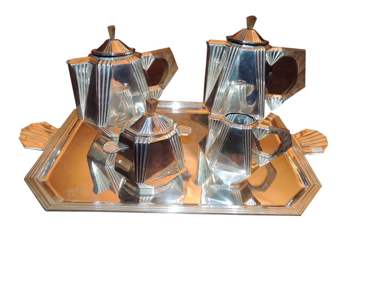Art Deco Silver Tea Set and TrayA