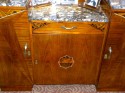 Art Deco Buffet with Geometric Marquetry and Marble