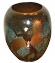Ikora Dinanderie mixed metal Art Deco vase