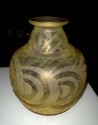 Daum Modernist French Art Deco Deep and Thick Acid Etched Glass