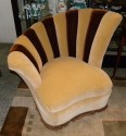 Art Deco Fanned Back Hollywood Swivel Chairs