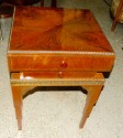 Art Deco Stepped Table with Storage and drawer