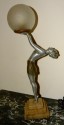 French Art Deco statue light by, Balleste