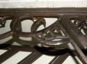 Art Deco Iron console with matching mirror and marble tusks 