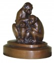 Bronze Monkey Sculpture Art Deco