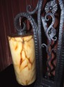 Grand Art Deco Iron and Alabaster Table Lamps