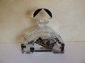 Art Deco Czech Decanter with Leopard and Black Designs