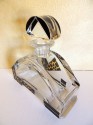 Art Deco Czech Decanter with Leopard and Black Designs