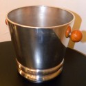 Art Deco Silver Champagne Cooler with Bakelite Handles  by Quist
