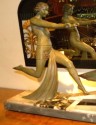 Art Deco Sculpture Woman with Swans signed Limousin