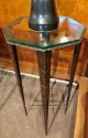 Unique Iron pedestal table with glass top