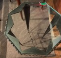 Unique Iron pedestal table with glass top