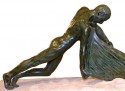 Art Deco Sculpture of Man with Boat by Le Verrier