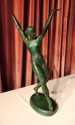 Art Deco Bronze Sculpture of Female Dancer by George Halbout