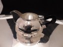 Art Deco Silver Tea and Coffee Set with Domed Lid