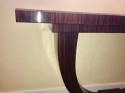 Art Deco Console U Shaped Base in Macassar wood in the style of Ruhlmann