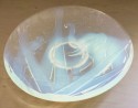 Muller Freres Luneville Hunters & Elephant Opalescent Glass plate