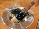 Silver Art Deco Top Hat Champagne Bucket