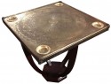 Art Deco Game Table Tooled Brass Top 