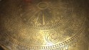 Art Deco Game Table Hammered Brass Top Pattern