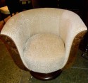 Custom French Art Deco Swivel Chairs