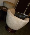 Custom French Art Deco Swivel Chairs